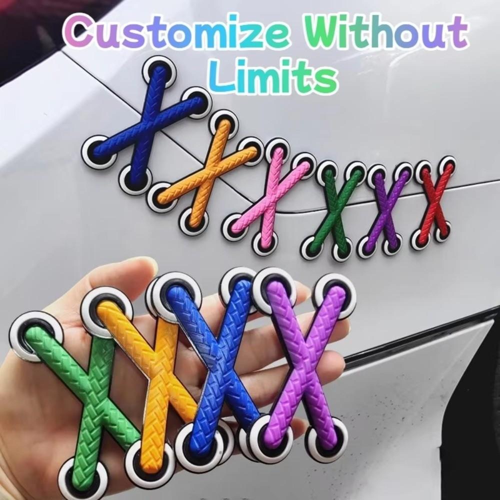 Adhesive Car Motorcycle Decals Multicolor Vinyl Sticker New Shoelace Sticker Car Decor Accessories