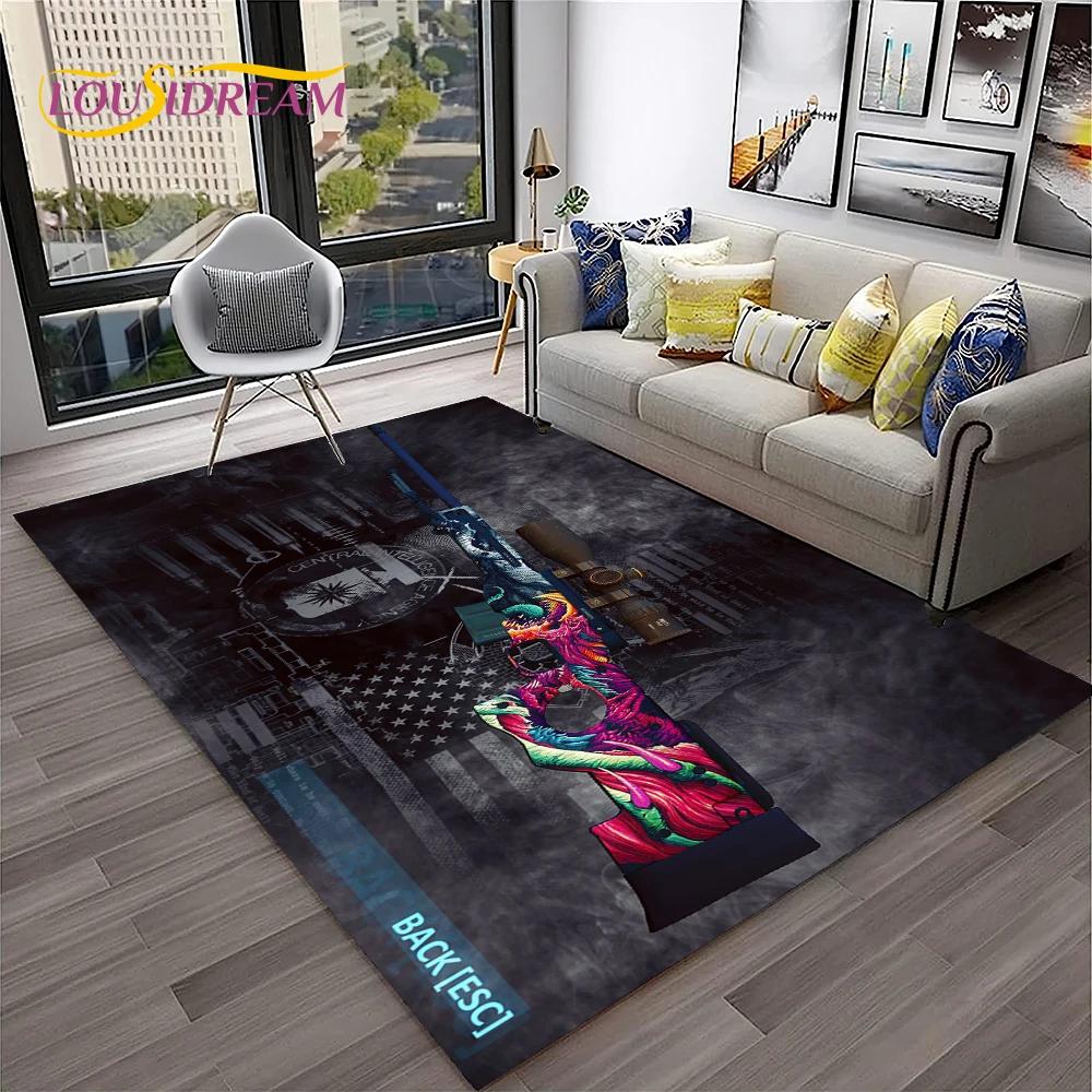 Пистолет-нож Пистолет-патрон USP, AK, M4, AWP, ковер для винтовки, коврик для дома, гостиной, спальни, дивана, коврик для двери, декор, детский нескользящий напольный коврик