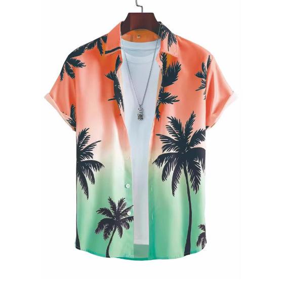 3D Cow Printing Men's Short Sleeve Shirt Summer Summer Men's Casual Shirt Outdoor Street Fashion Men's Short Sleeve