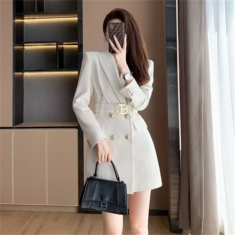 Women's French Style Double-breasted Suit for Spring and Autumn