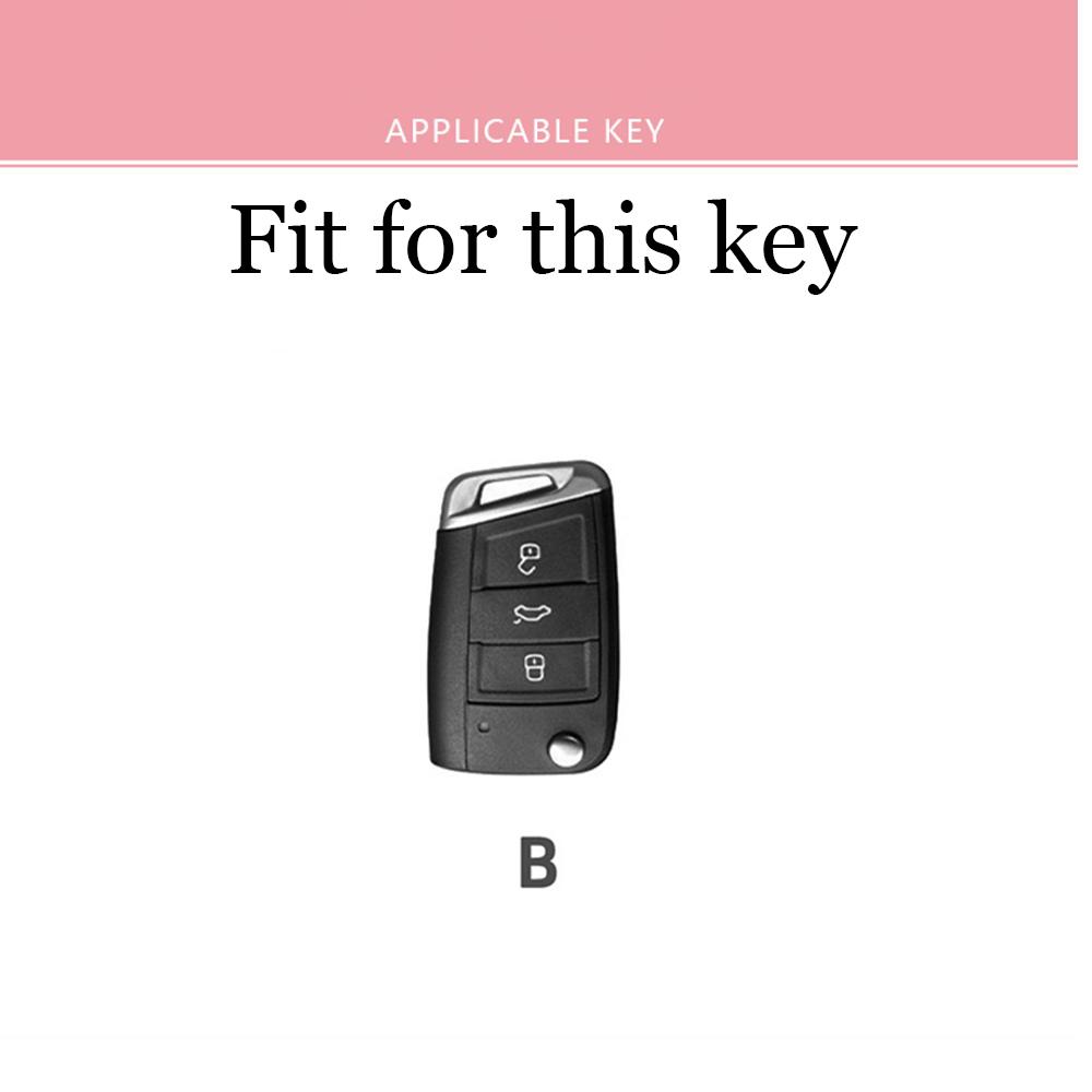 Fashion TPU Car Key Case Full Cover Fob For VW Volkswagen Golf 7 MK7 Tiguan MK2 For SEAT Ateca Leon FR 2 Ibiza For Skoda Octavia