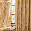 1 шт. NAPEARL Шторы в скандинавском пасторальном стиле, желтые с принтом, полностью светонепроницаемые шторы для спальни, гостиной, балкона, окна для домашнего декора