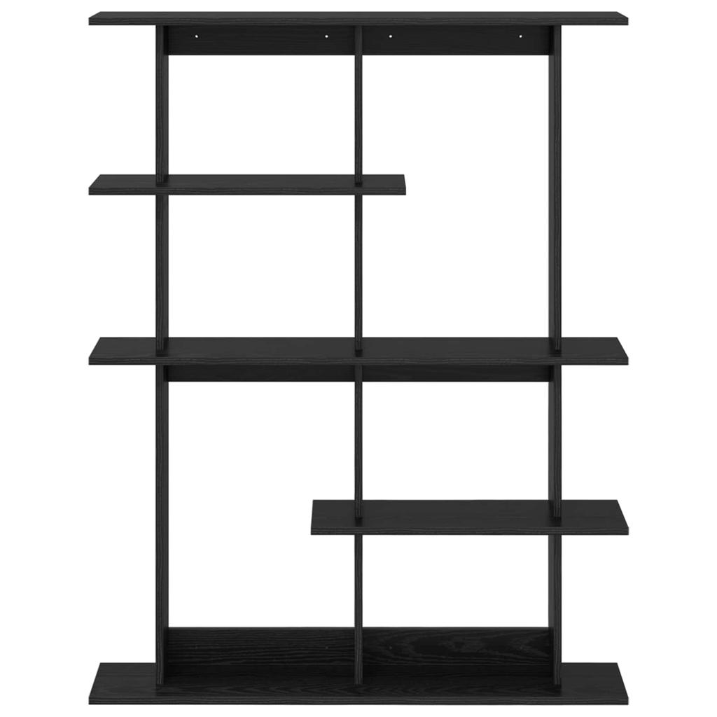 Wall Mounted Shelving Unit Black 102 x 20 x 130 cm Engineered Wood