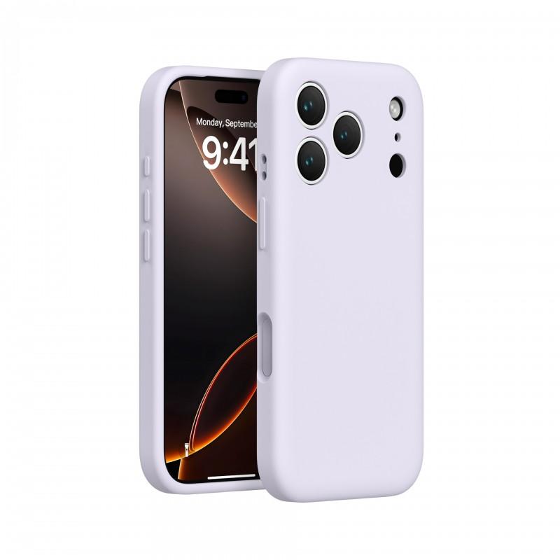 Liquid Silicone Phone Case IPhone 17 Pro Full Coverage Pure Color Matte Finish With Camera Button