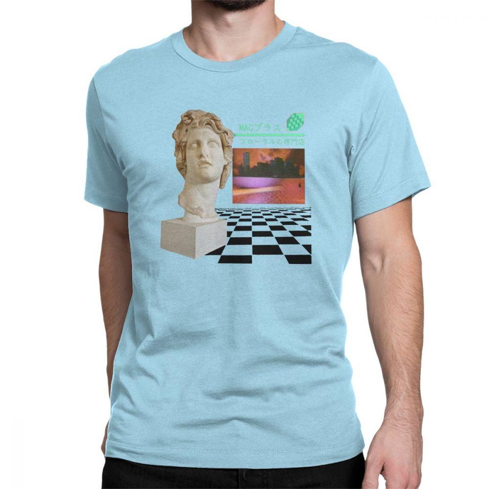 Vaporwave Футболка Эстетичная Мужские Футболки Хип-Хоп Цветочный Магазин Macintosh Plus Мода 100% Хлопок Футболки Круглый Вырез Футболка Подарок Топы