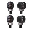 PURE SEAK LED Bike Turn Signals 2pcs 4pcs Set Small Mini Motorcycle 2W M8 Bulb Custom Modified (Black, 4pcs)