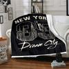 1pc New York Dream City Soft Flannel All Season Throw for Home, Office, Outdoor UseDurable Comfort Soft Warm Throw for Home