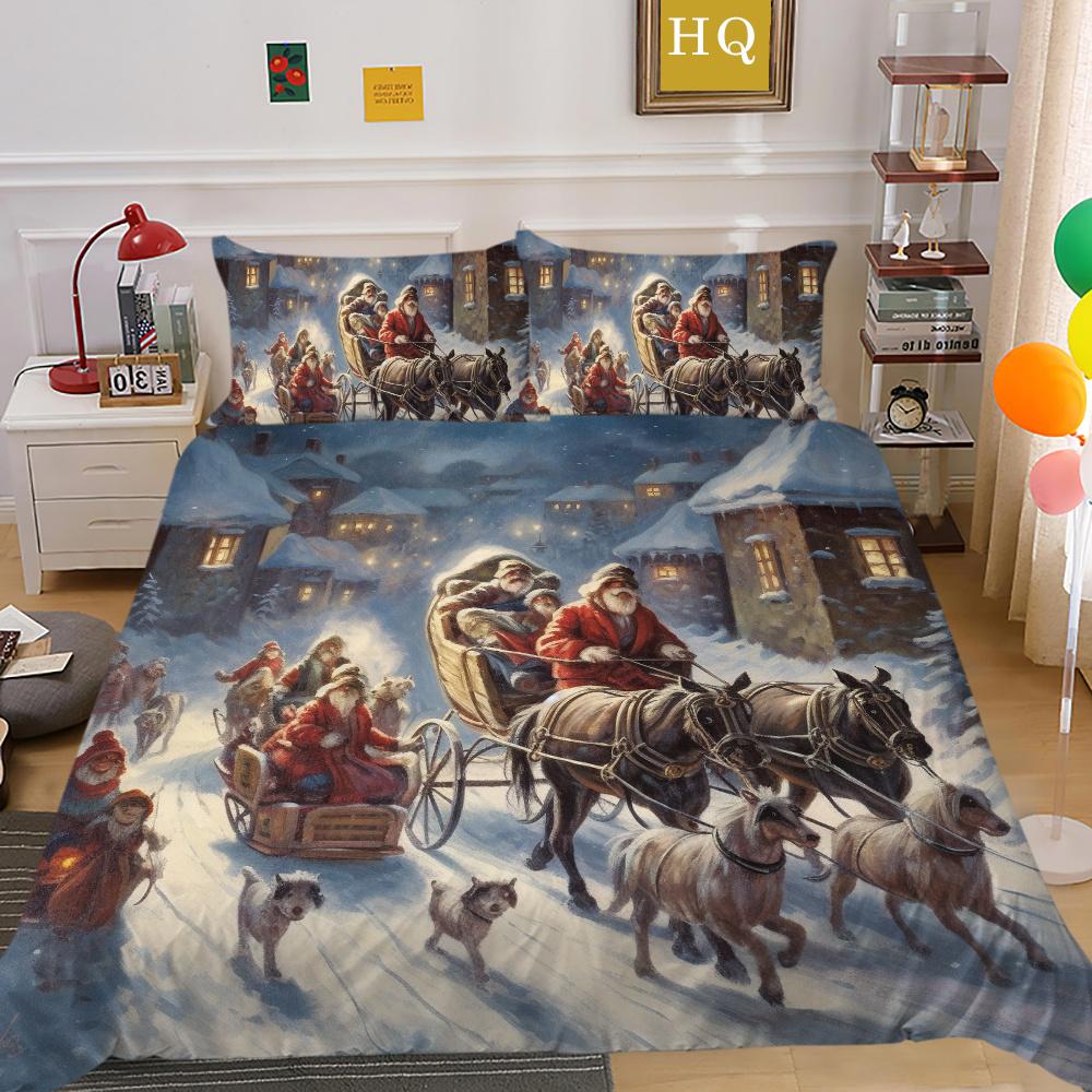 Покрывала с рождественским принтом и 3D декором для спальни, полный размер, микрофибра, высокое качество, дизайн, домашний текстиль для девочек