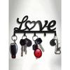 1 Piece "LOVE" Letter Wall-Mounted Storage Rack, Floating Wall Keychain, Metal Wall-Mounted Storage Rack, Stick-On/Punch-Mounted Storage Rack,