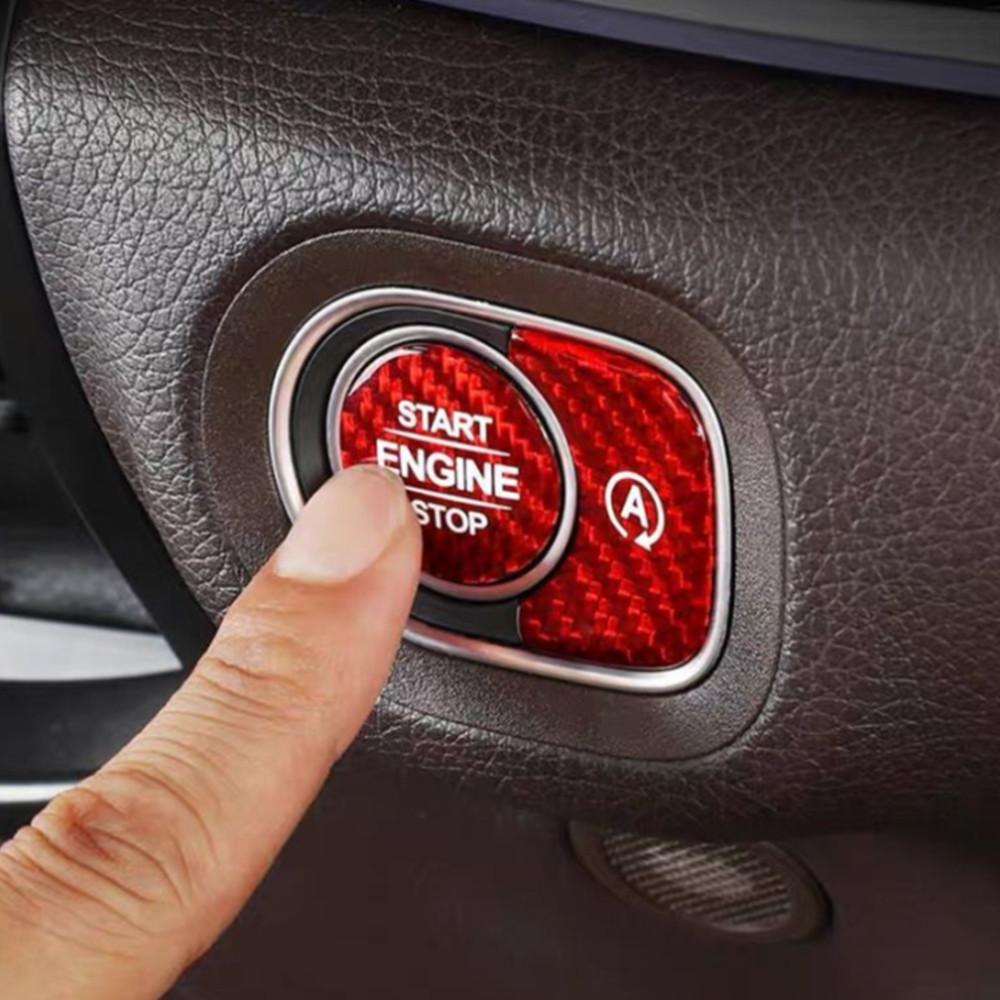 Накладка на кнопку Start Stop двигателя из углеродного волокна для Mercedes A/GLB/G/GLE/GLS/S-Class и AMG W464/W167/V167 2020-2025