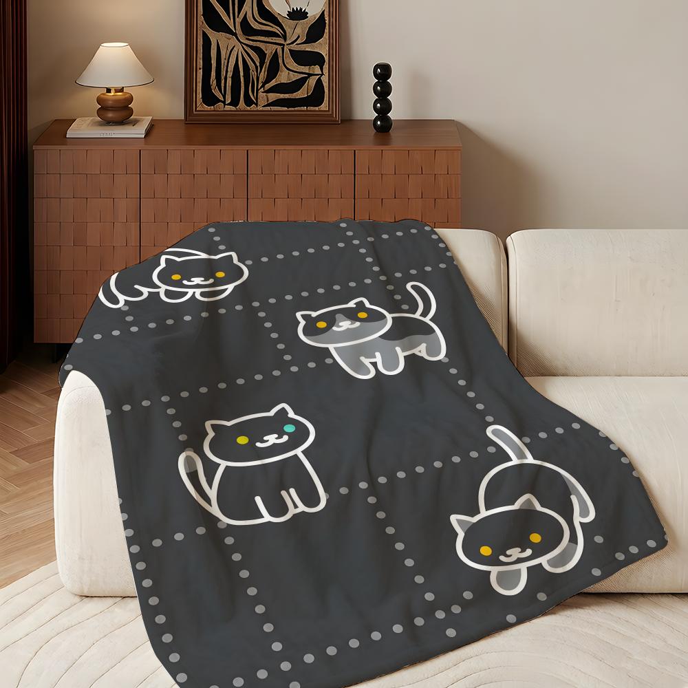 Игровое одеяло-плед N-Neko A-Atsume, легкое, уютное, прочное, моющееся, милое, классное