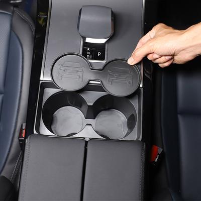Для Land Rover Range Rover Velar 2024 TPE Черный Коврик-подставка для подстаканника центральной консоли автомобиля Противоскользящая подставка Аксессуары для интерьера автомобиля