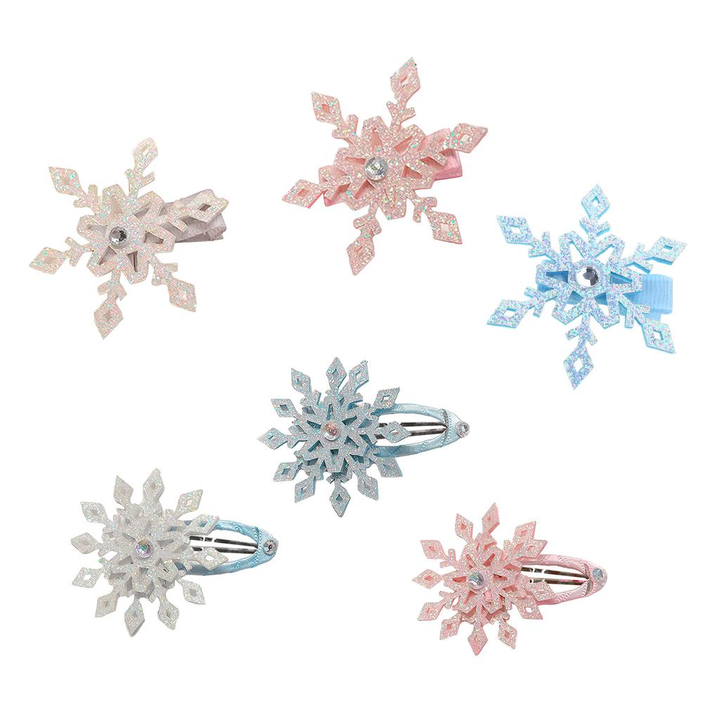 Заколка-снежинка Рождественская заколка Милая рождественская плоская заколка Шпилька Рождественская элегантная заколка для пучков