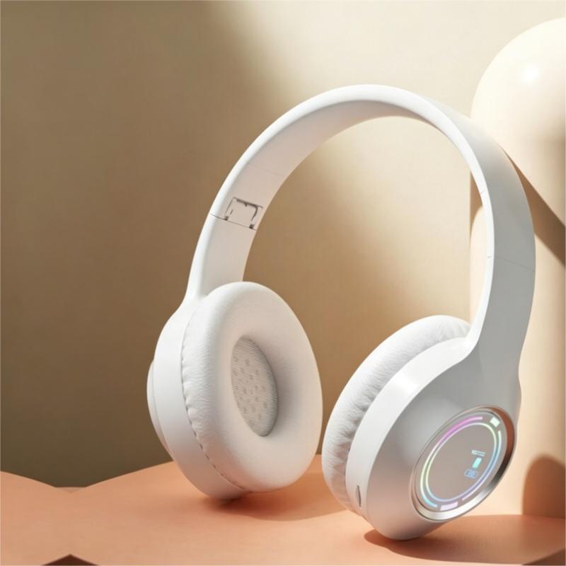 Xiaomi New M3 Overhead Bluetooth Noise-Cancelling Headphones 5.2 Cool Color Lights Card Insertion Folding Gaming Long-Standby
