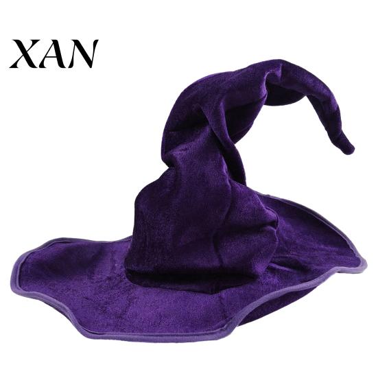 Black Witch Hat Halloween Wizard Hat, Adult Kids Cosplay Cone with Spider Decorative Web Star Decor, Gothic Party Costume Prop, Trick or Treat