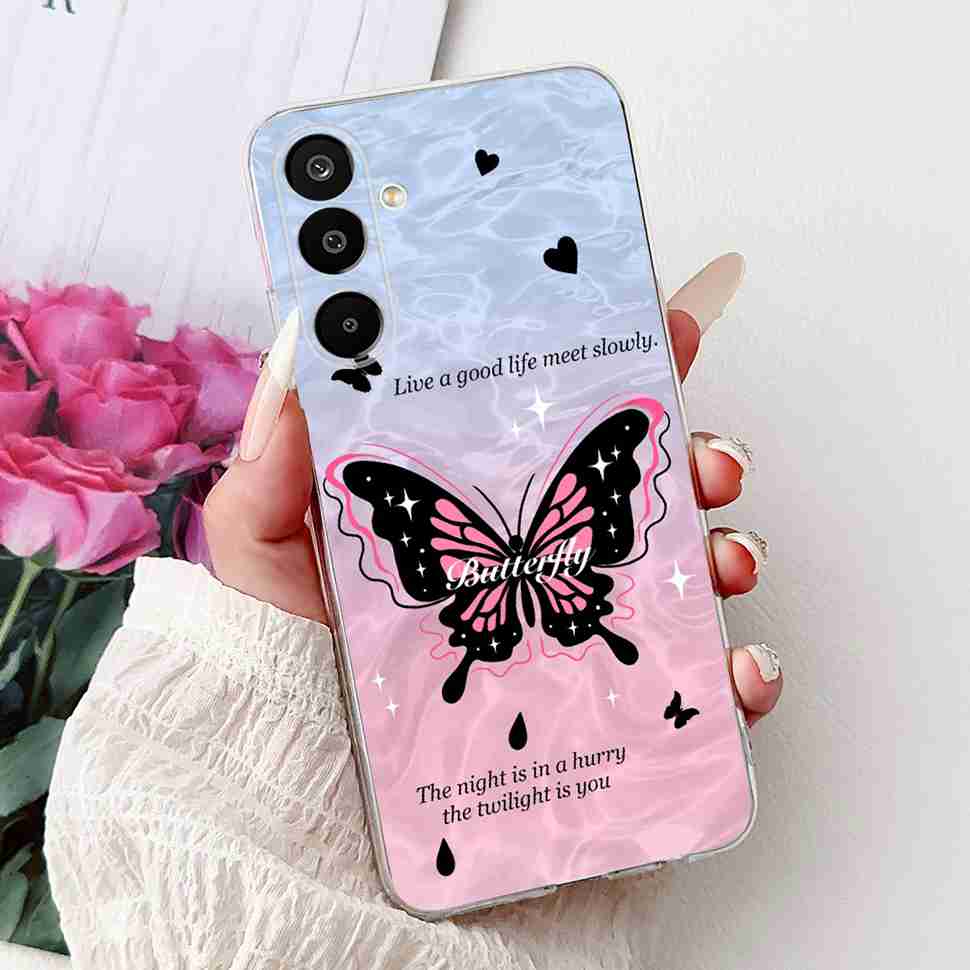For Samsung Galaxy M16 5G Case Colorful Flower Butterfly Soft Silicone TPU Cover For Samsung m16 M16 5G 6.7" Phone Shell Bumper