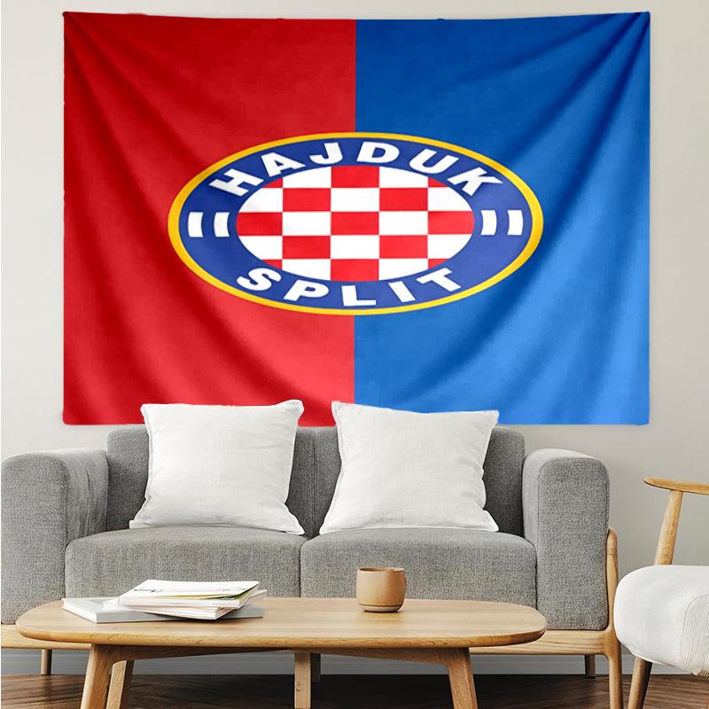 1PC Hajduk Split Football Crest Tapestry, Unique Design Tapestry, Suitable for Bedroom,Livingroom, Playroom,Heartwarming Holiday Gifts