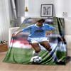 Vintage Lazio Football Star Light Blue Eagle Jersey Portrait Flannel Blanket Soft Warm Lightweight Sports FanWashable Throw Blanket Sofa Bedroom Decor