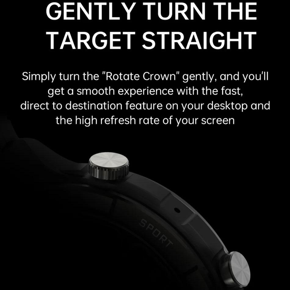 LUCKYSTART Smart Watch Men 2024 Новые спортивные часы с дисплеем 1,6 дюйма AMOLED, 4G ROM, голосовые вызовы, локальная музыка, водонепроницаемые мужские умные часы