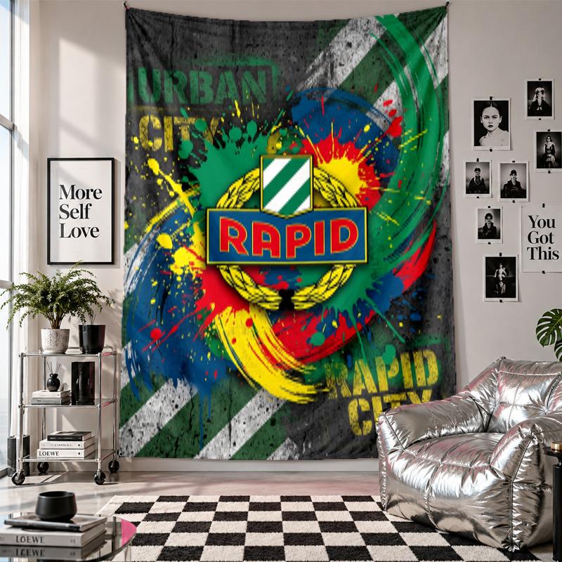 Rapid Wien FC Wall Tapestry Home Decor Wall Hanging Cloth for Bedroom Living Room Background