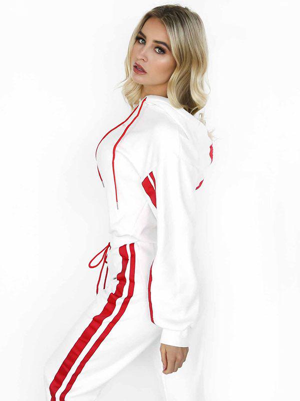 Женский повседневный свитшот, спортивные штаны, укороченный свитшот с капюшоном