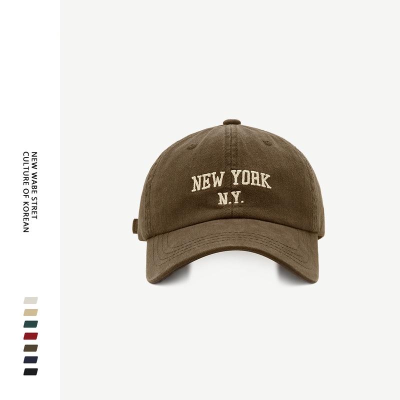 New Women Men Baseball Cap Embroidered Letter Cap NY Hat Unisex Pointed Bone Summer Sunscreen