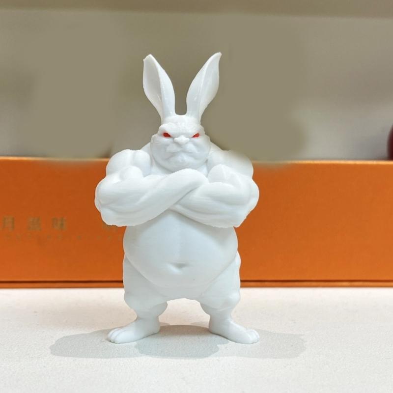 Забавная скульптура кролика Уникальный 3D-печатный пасхальный подарок для родственников, семьи и коллег