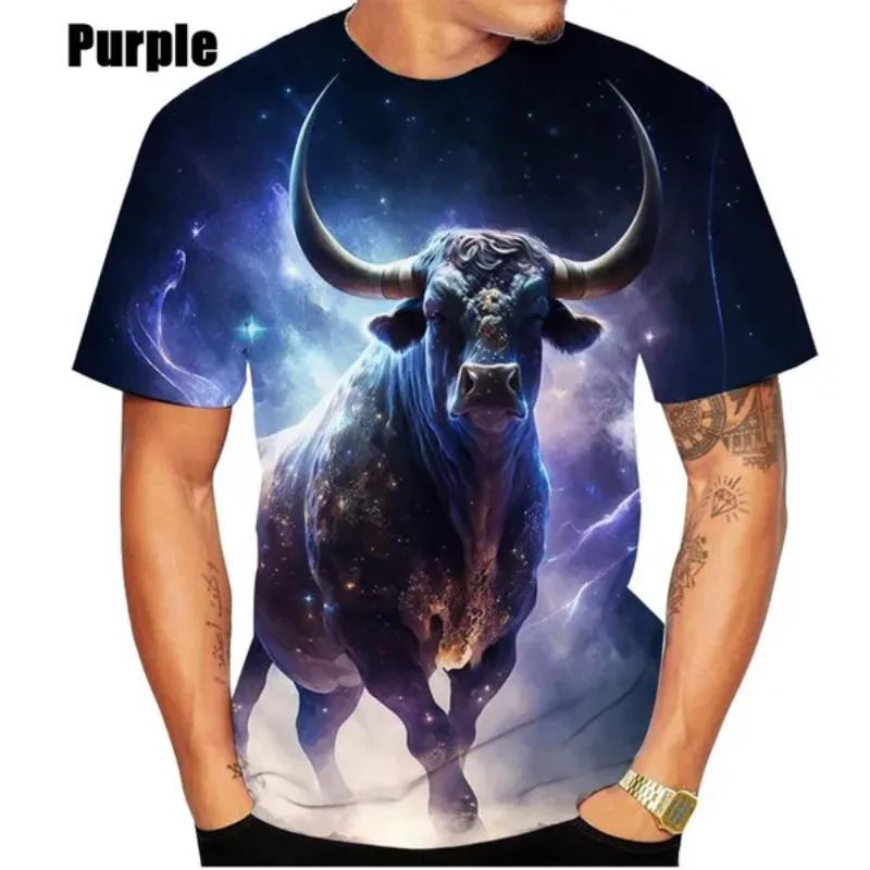 Футболка Bull 3DPrinted Casual, мужская одежда для косплея, мода, унисекс, хип-хоп, круглый вырез, короткий рукав, топы