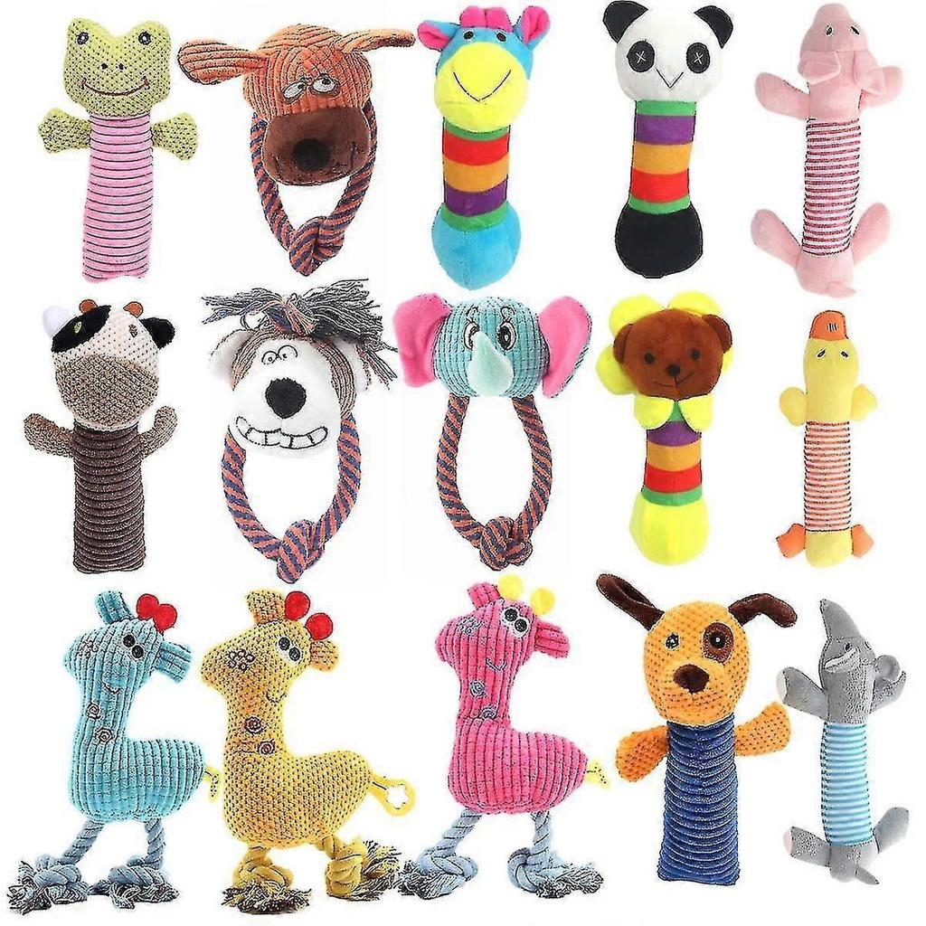 2025 Latest Model Qian Corduroy/large Dog Toy Sounding Toy Animal Shape Plush Pet Puppy Sq