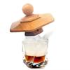 Untior Master Wood Дымоход для коктейлей Художественная шестиугольная башня Форма Верхняя часть Аксессуары для бара Мелкое сито с отверстиями Вкусовые напитки