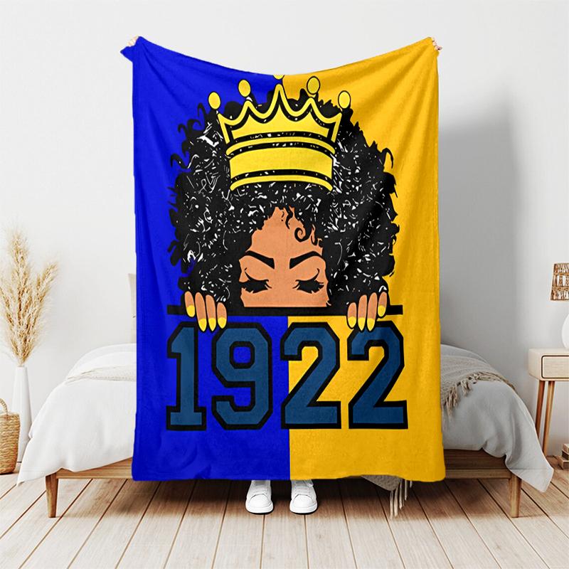 1pc Blanket Sigma SGR Gamma Rho Print Design, Lightweight Blanket for Sofa, Bed- Soft &Warm, Gift for All Seasons like Christmas, Halloween
