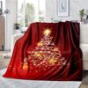 Christmas tree Theme Printed Blanket - Perfect for Couch, Bed, Travel & Outdoor Use | Machine Washable, Cozy & Durable.