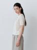 LE STUDIO Short Sleeve Collared Cloche Knit (Cr)