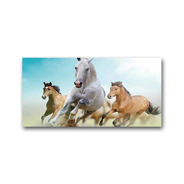 Modern Galloping Horses Landscape Canvas Painting Posters and Prints Wall Art Picture for Living Office Room Bedroom Home Decorating