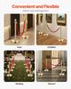 VEVOR Stanchion Post, 4 Pcs Crowd Control Barrier Set with 2 Red Velvet Ropes