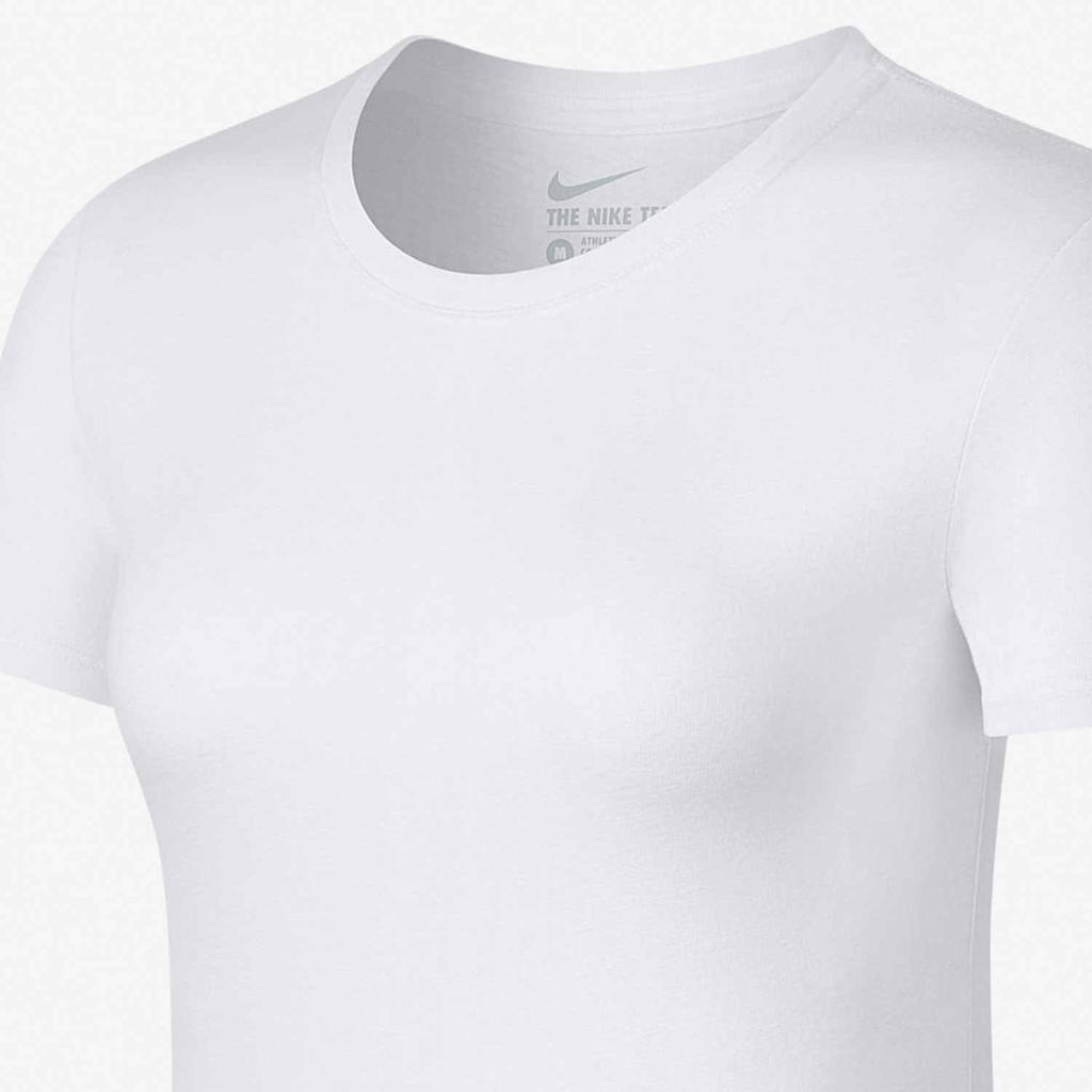 Nike Женская белая футболка с круглым вырезом, умеренный прямой крой 836327-100