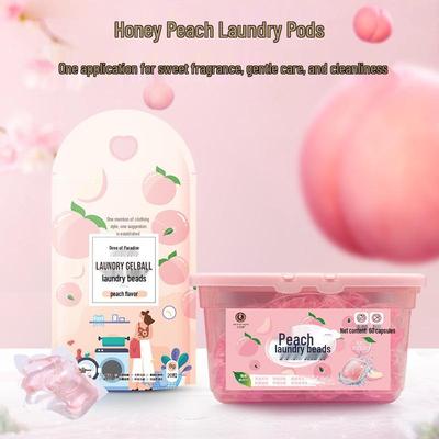 Капсулы для стирки с ароматом персика, 20 штук: Стиральные капсулы для удаления пятен и свежего аромата