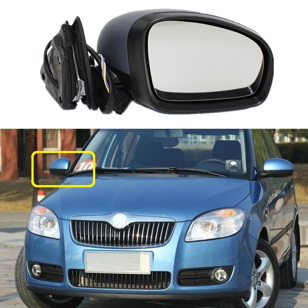Для Skoda Fabia MK2 2007 2008 2009 2010 2011 2012 2013 2014 2015 Автомобильный Стайлинг с подогревом, электрическое крыло, боковое заднее правое зеркало