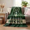 Milwaukee Bucks blanket Flannel Blanket Soft Cozy Plush Throw for Sofa Bed Lightweight Home Decoration Gifts for Christmas various holidays