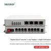 Многоплексор Guangyu Xingzhou с 4-портовым телефонным и 4-портовым гигабитным Ethernet-оптоволоконным интерфейсом