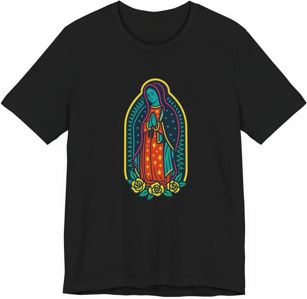 Spiritually Inspired Tee, Virgin Mary T-Shirt – Our Lady Inspired Religious Tee, Catholic Christian Faith, Latin Mom