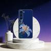 Чехол для телефона с неоновым свечением 'Цветы' для Samsung Galaxy A73, A72, A71, A70, A53, A52, A51, Другие. Мягкий черный чехол