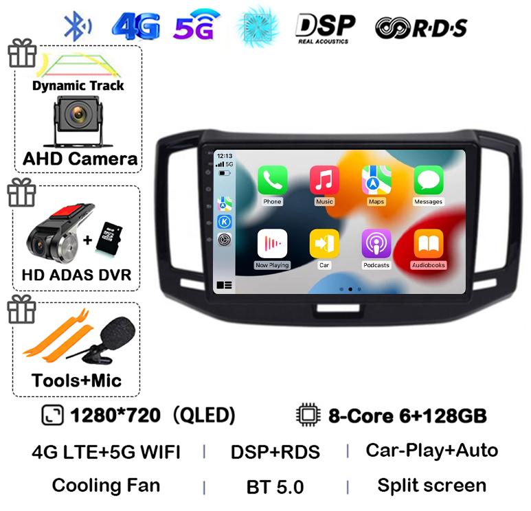 Android 14 Авто CarPlay WiFi+4G Автомагнитола GPS Для Chery E3 2013 2014 2015 2016 2017 Мультимедийный Видеоплеер Камера 360 Головное Устройство