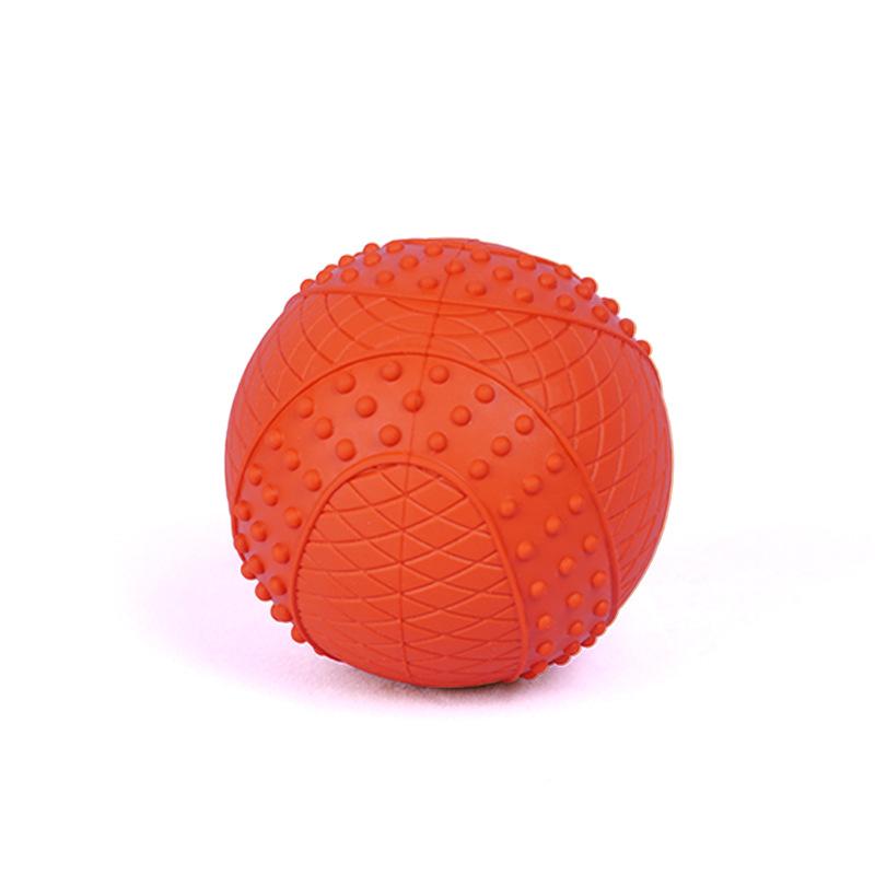 Teething, Tooth-cleaning, Sound-making Pet Toy Ball, Eco-friendly Natural Rubber, Interactive Training, Self-entertaining and Boring Dog