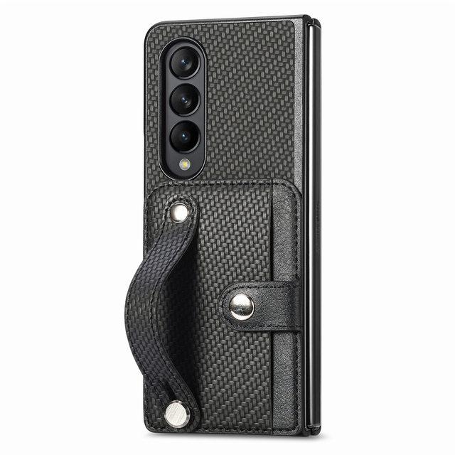 Для Samsung Z Fold 4 противоударный портативный чехол с слотом для карт для Samsung Galaxy Z Fold 4 Fold4 Zfold4 крышка из углеродного волокна