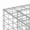 Gabion Raised Bed 4 pcs Silver 330 x 50 x 150 cm