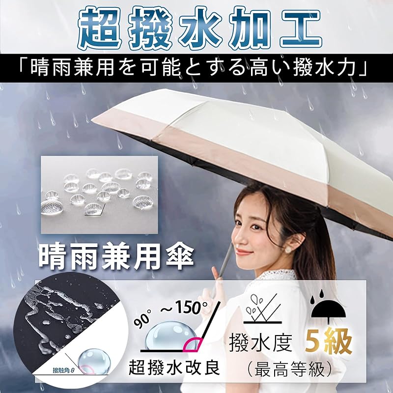 Складной зонт [Компактный и весит всего 120 г] Зонт легкий складной зонт от солнца, защищающий от тепла, устойчивый к ветру и водоотталкивающий, подходит как для дождя, так и для