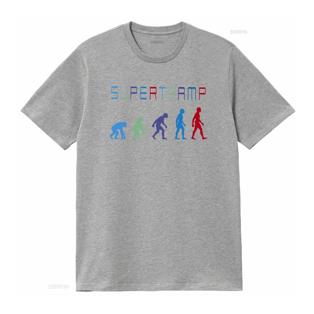 SUPERTRAMP Evolution Design Indie Prog Rock T SHIRT S 3XL vintage Washed homme Unisex Versatile Slightly Soft Casual Breathable