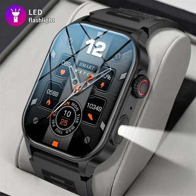 2025 Новые мужские смарт-часы Фонарик 2.01" HD Большой экран Голосовой ИИ Bluetooth Звонок Спортивные часы Монитор здоровья Смарт-часы Женские