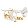 AUROSUS ACR-8358S Посеребренный корнет с двойным курком для начинающих и продвинутых, короткий английский валторна Bb Monel Valve с футляром
